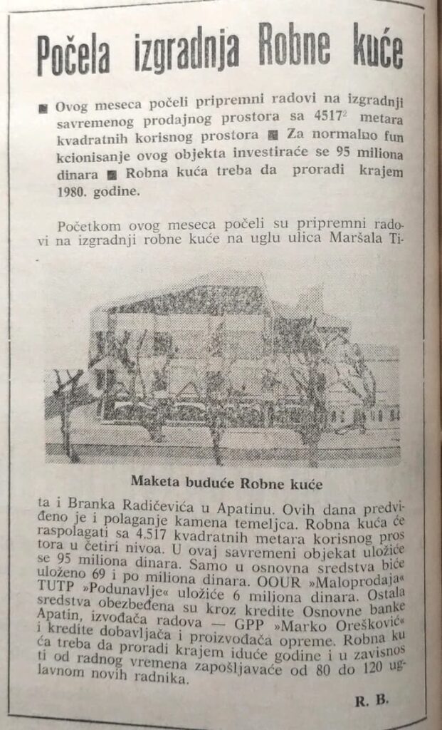 članak sa maketom robne kuće