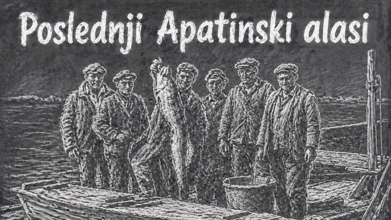 apatinski ribari sa ulovljenim somom