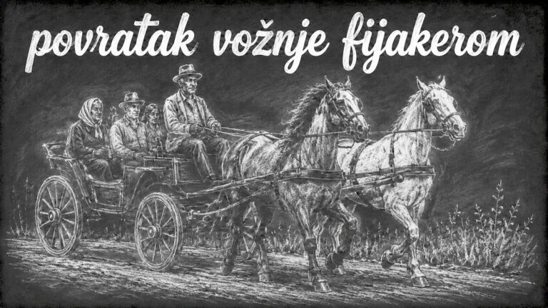 konji upregnuti u fijaker voze turiste